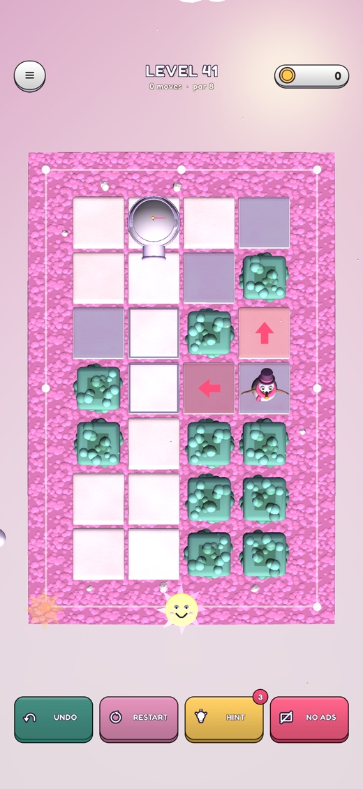 Candy world: pink island, mint hedges and a lavender sky in chapter 2